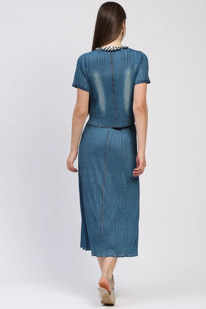 Pleated Scarf Detail Co-ord Set