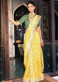 Mustard Silk Gota Patti Saree